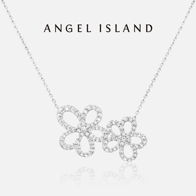ANGELISLAND天使岛花朵毛衣项链