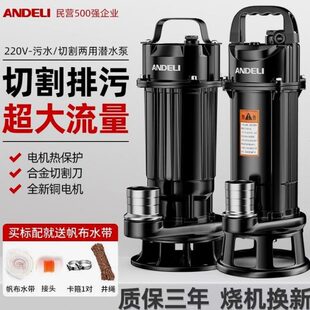 德国进口安德利切割泵污水泵抽粪泵农用泥浆潜水泵家用化粪池220v