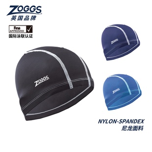 Zoggs泳帽男女通用成人透气速干不勒头发贴合护法尼龙面料泳帽