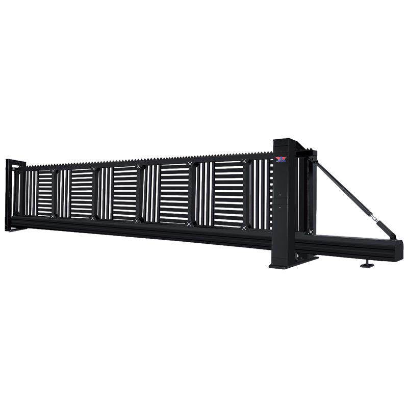 无轨悬浮门平移工业分段门变电站工厂庭院铝合金电动直线伸缩门