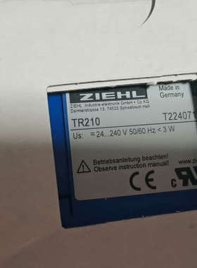 Ziehl TR210  T224071 时间继电器议价
