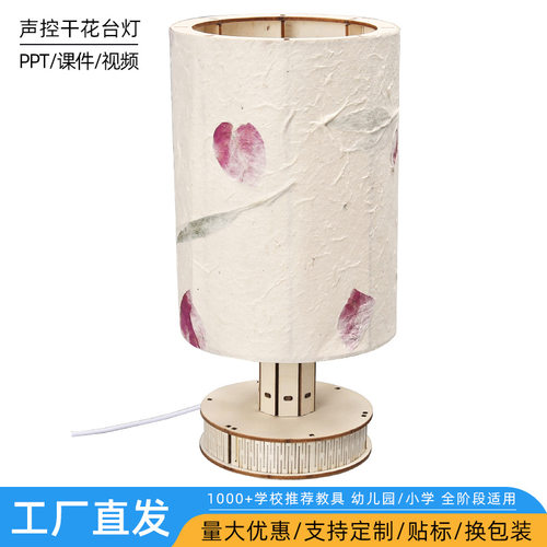手工干花台灯diy材料包压花灯小夜灯儿童押花台灯礼物古风教师节