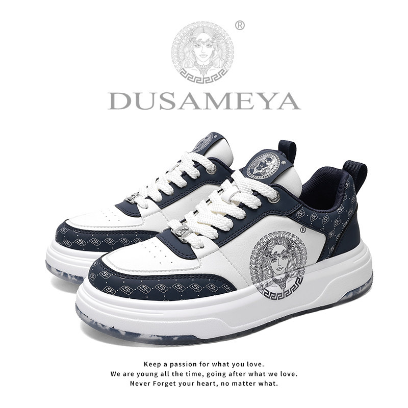 杜莎米娅秋冬新款男鞋专柜轻奢美人头手工鞋潮流时尚百搭休闲鞋,流行男鞋,时尚休闲鞋,淘宝优惠券,粉丝福利购,淘宝优惠卷