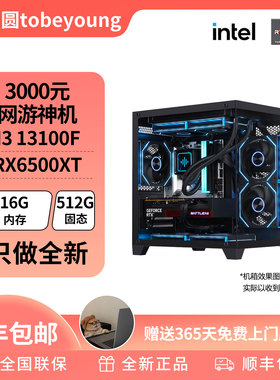 618特惠 3000元网游神机 13100F/5600+6500XT办公游戏主机