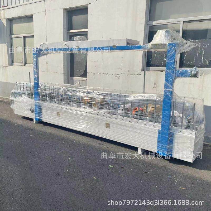 一次成型冷胶PVC铝型材线条覆膜机 门窗套线压槽卷边包覆机