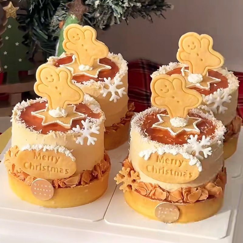 圣诞节姜饼人饼干蛋糕装饰黄油味