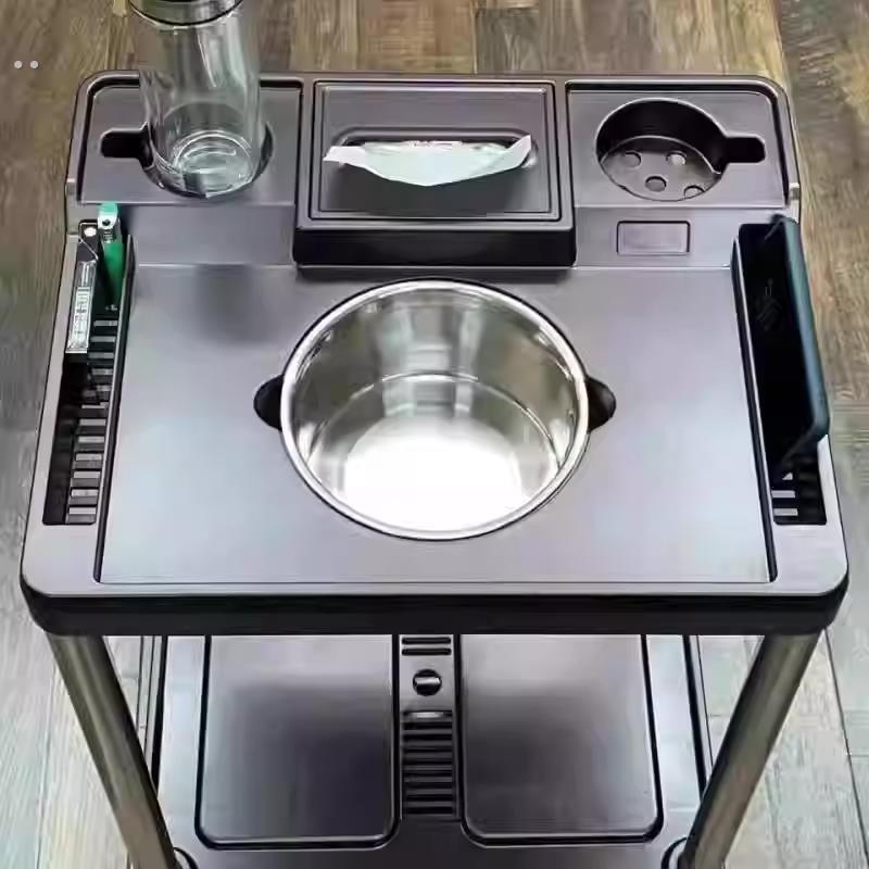 棋牌室麻将机茶几麻将桌旁小茶机茶水架放水杯塑料茶台茶吧机小桌