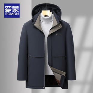 罗蒙男款棉衣加绒加厚冬季新款棉服爸爸装棉袄保暖外套上衣服男士