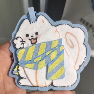 新款可爱小狗萨摩耶不织布挂件