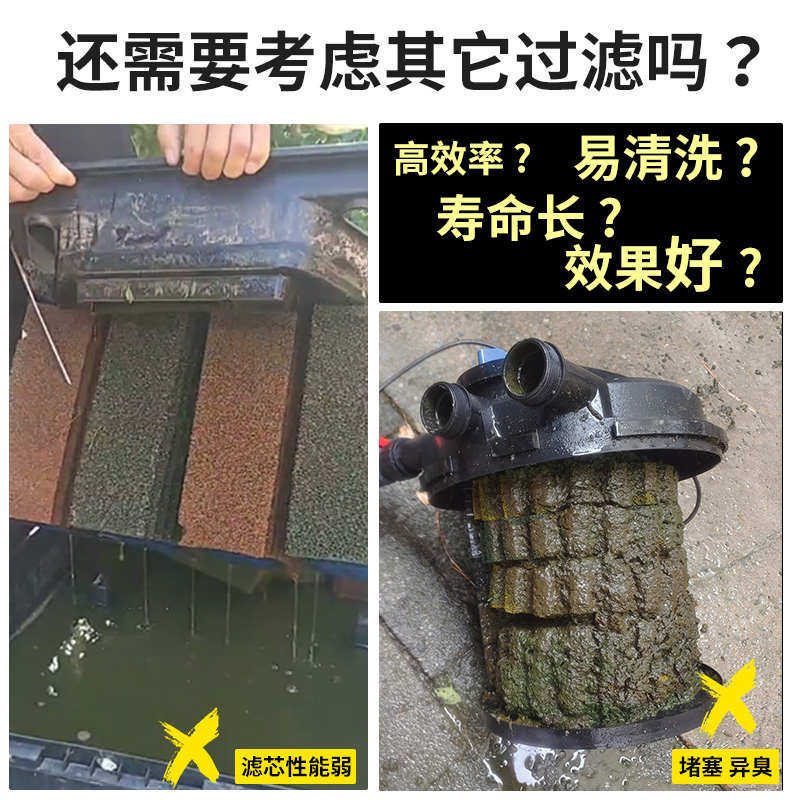 十川鱼池过滤器水循环系统锦鲤过滤箱净水不锈钢过滤器瀑布造景