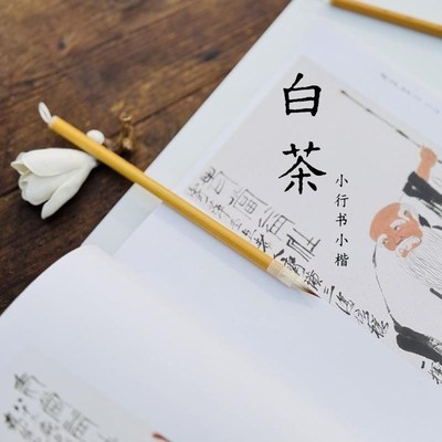 【白茶】赵孟頫小楷行书毛笔簪花初学者小L号书法专用兼毫抄经小
