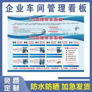 安全生产标语车间质量管理看板贴纸展板墙贴车间6S现场管理精益品