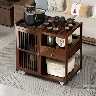 移动边几茶台沙发茶几家用茶桌客厅茶水柜多功能茶车烧水一体推车