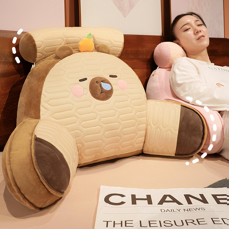 冰丝乳胶床头靠垫软包靠背沙发抱枕床上看书护颈护腰靠枕孕妇枕头