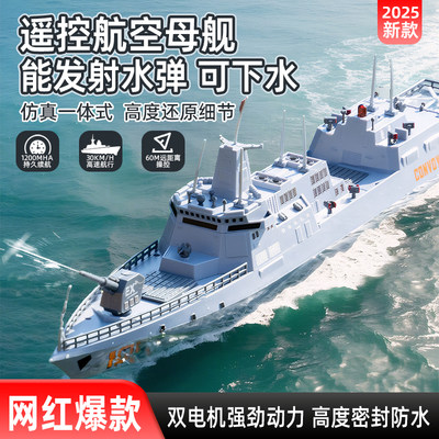 可喷水发射遥控高速驱逐舰战列舰