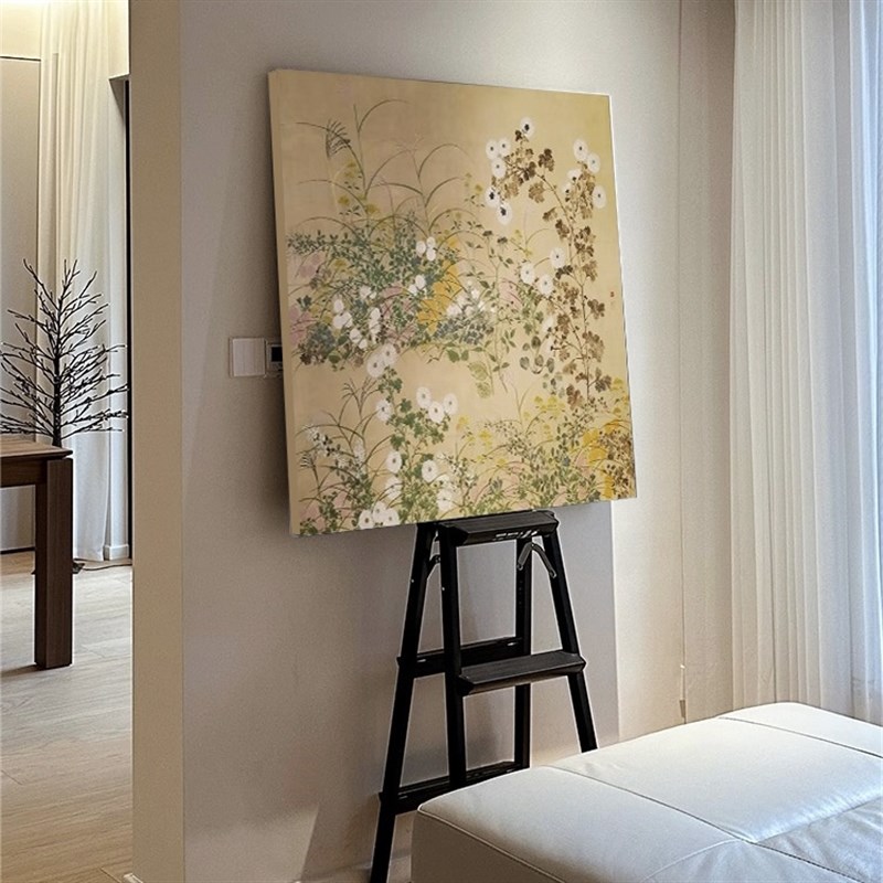 《花语》轻法式中国风客厅装饰画浮世绘花卉艺术玄关挂画餐厅壁画