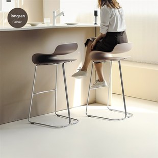 前台吧椅酒吧高脚凳酒店大堂咖啡厅奶茶店现代极简椅创意个性椅子