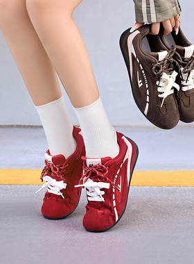 回力女鞋德训鞋2025冬季新款复古芭蕾运动登山鞋厚底休闲鞋女N102