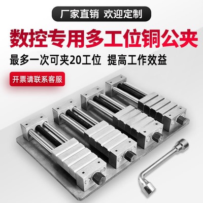 电脑锣铜公夹具cnc多工位台虎钳加工中心平口钳夹具工装批士