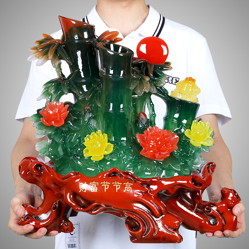 财富节节高富贵竹子摆件招财电视柜客厅装饰品开业乔迁搬新家礼物