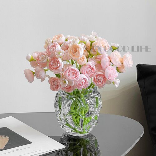 水晶玻璃花瓶圆球餐桌茶几绿植水养插花风