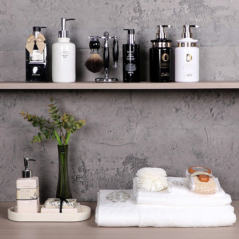 现代样板房阳台浴室卫生间洗手台层架饰品软装毛巾沐浴露道具,家居饰品,家饰软装搭配套装,淘宝优惠券,粉丝福利购,淘宝优惠卷