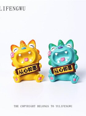 鱼里风物从心如愿瓦猫小号云南非遗文创室桌面装饰礼物