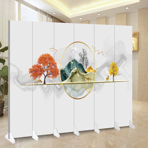 双面水屏风简约现代客厅入户玄关折叠水书房卧室移动