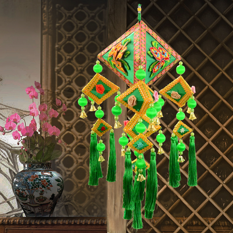 手工布艺刺绣装饰挂件粽子香包绣花流苏荷包中国风传统特色小礼品