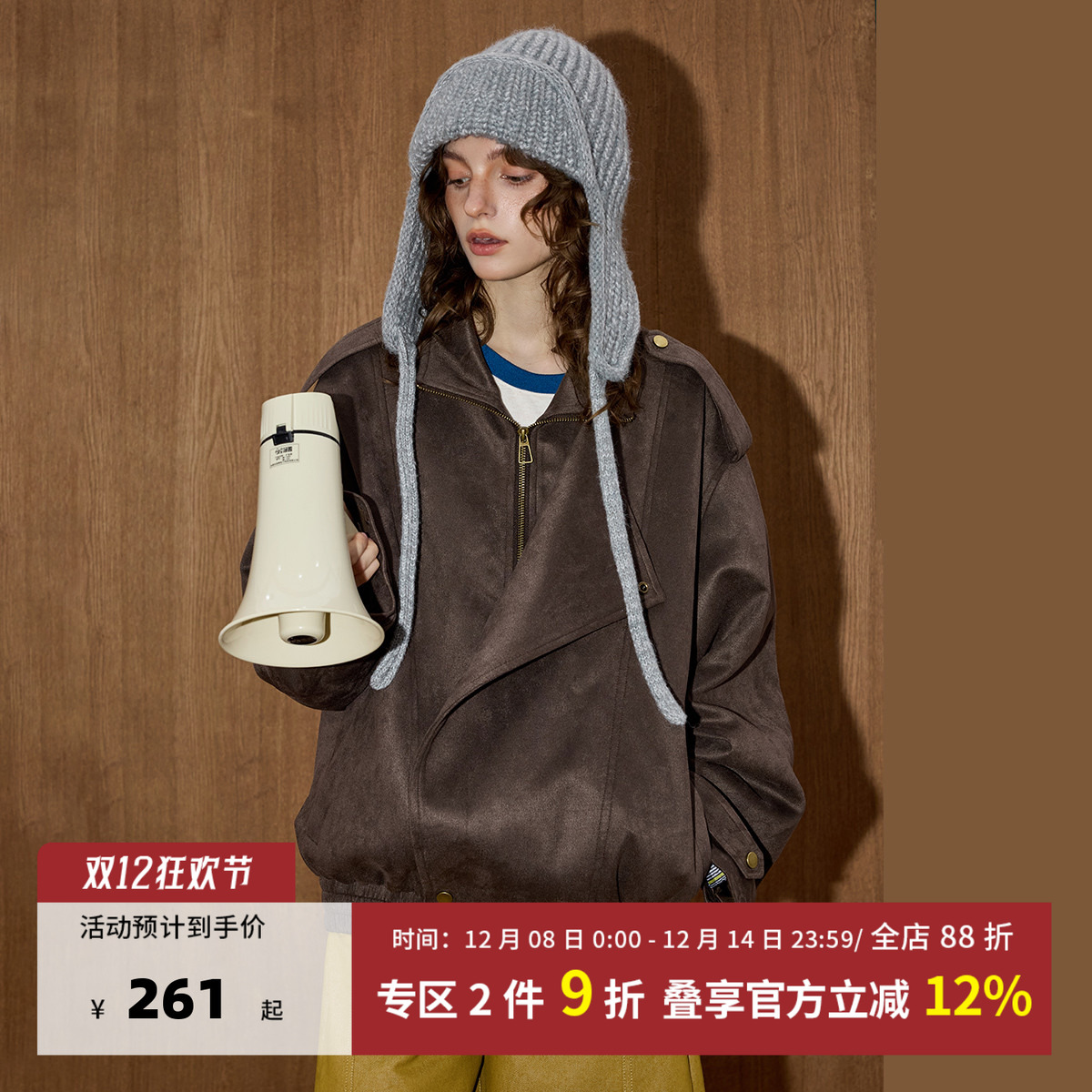 时尚休闲百搭宽松显瘦翻领短外套