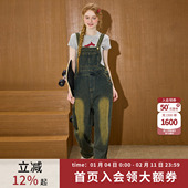 coolhut美式 女连体裤 高街做旧设计感宽松休闲阔腿背带裤 2026春季