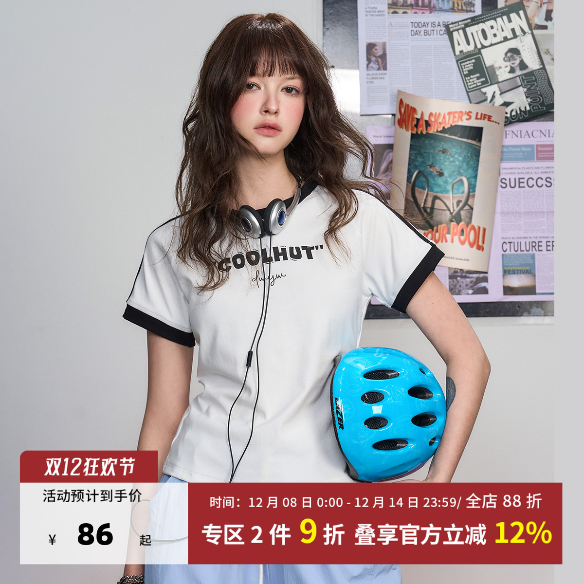 圆领短袖T恤女2025夏季新款