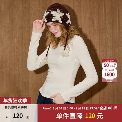 美式复古圆领长袖针织衫