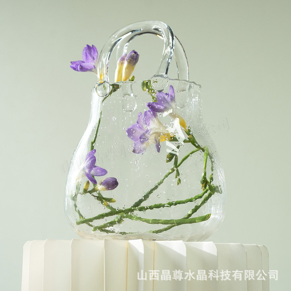 现代简约创意ins风手提包包水晶
