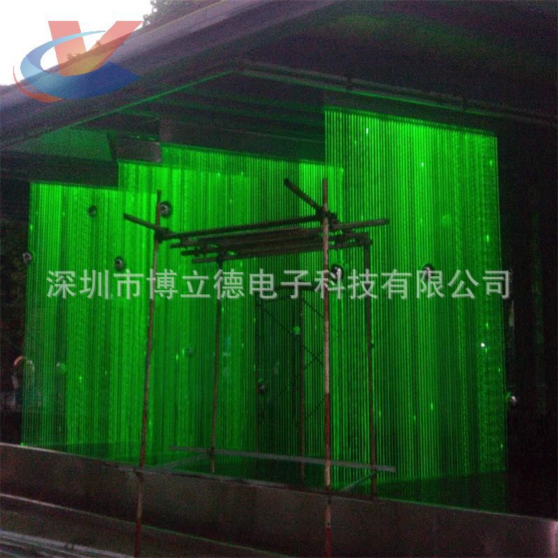 景观装饰拉线光纤流水钢网数字数码水帘水幕图文字幕室内室外装修
