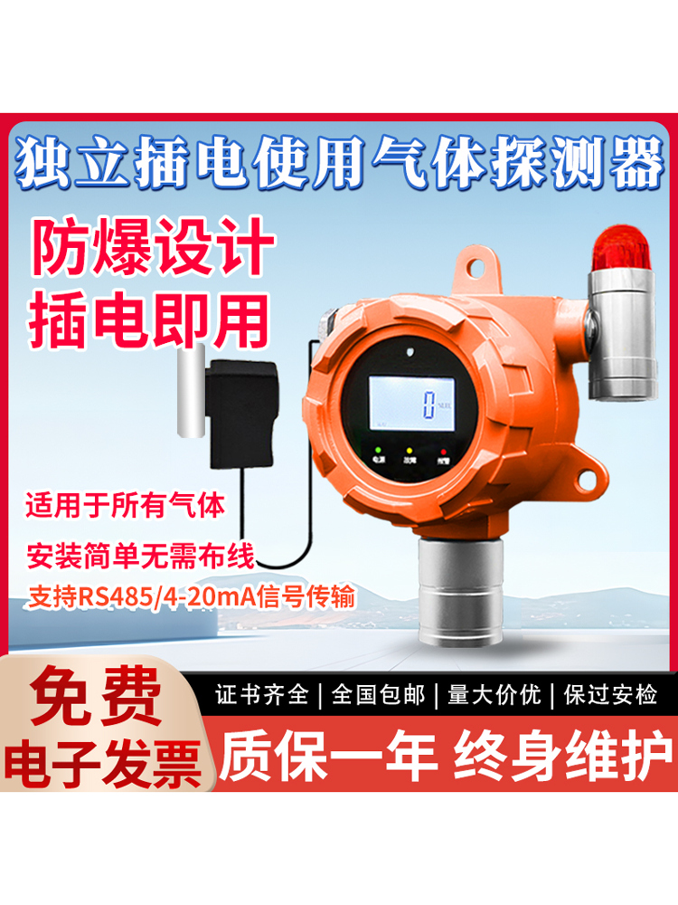 【独立使用】可燃氧、氯、氨、氯化氢、甲烷、一氧化碳泄漏检测报