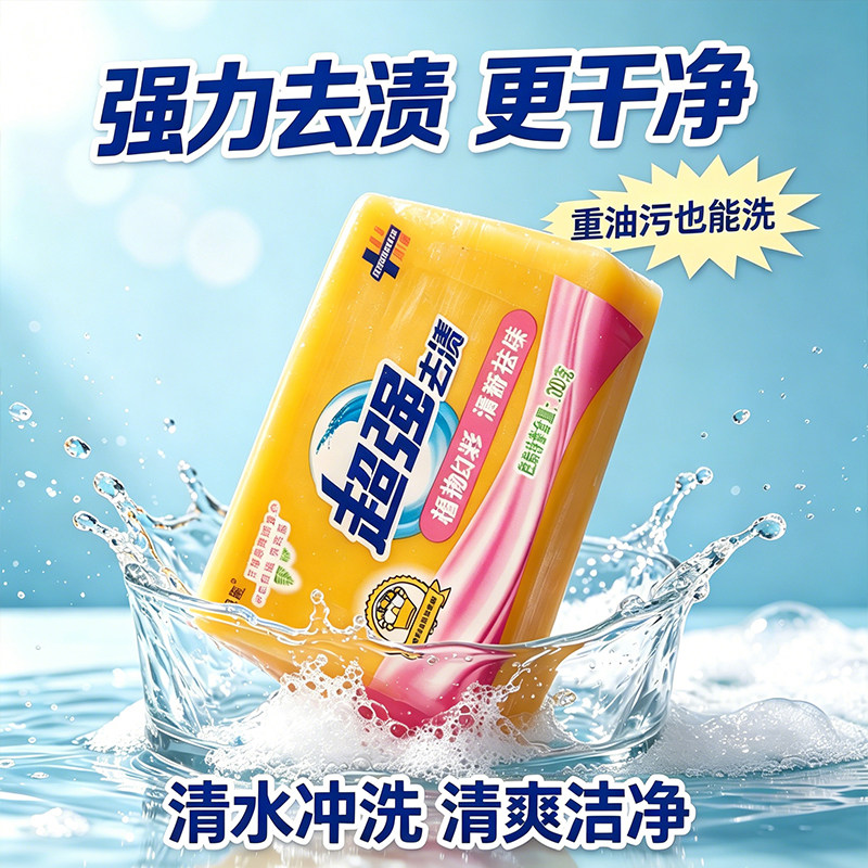 家庭囤货大块洗衣皂强去渍除味