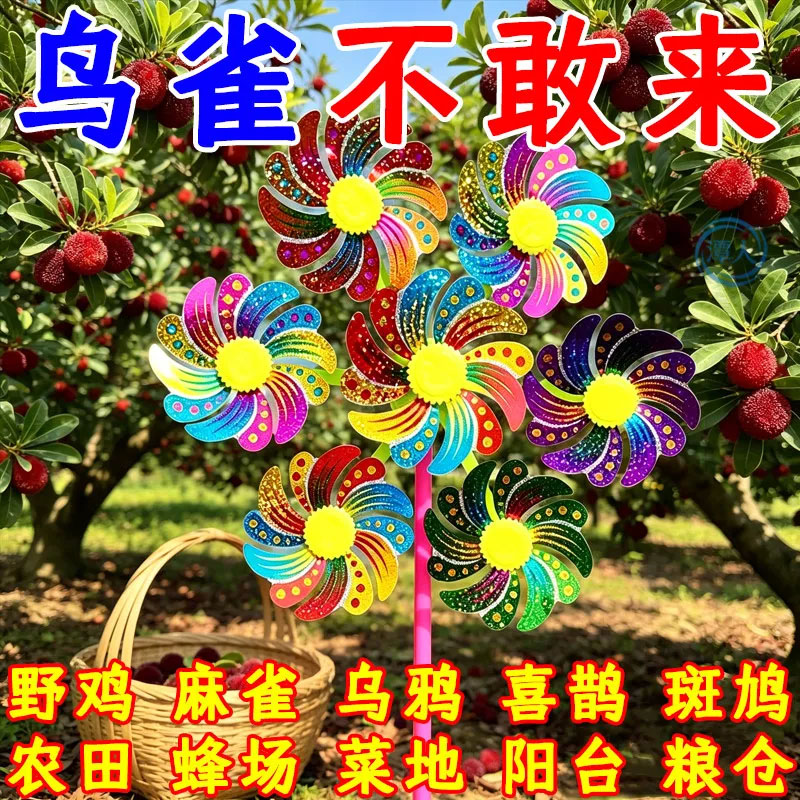 反光彩色户外闪光菜园风车