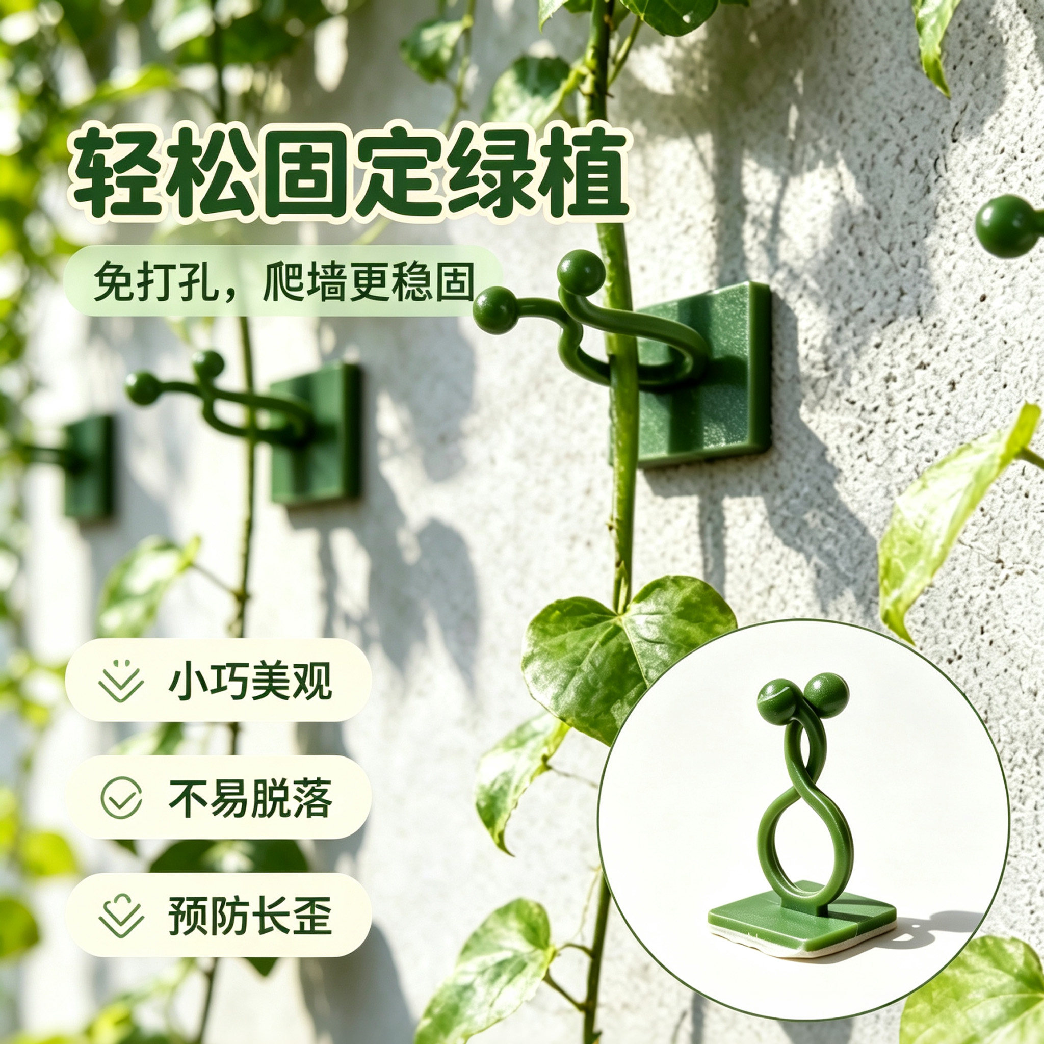 爬藤固定夹强力粘胶不伤墙面耐用