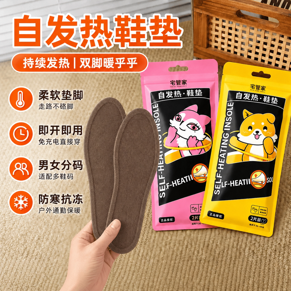 暖脚鞋垫户外通勤保暖更持久耐用