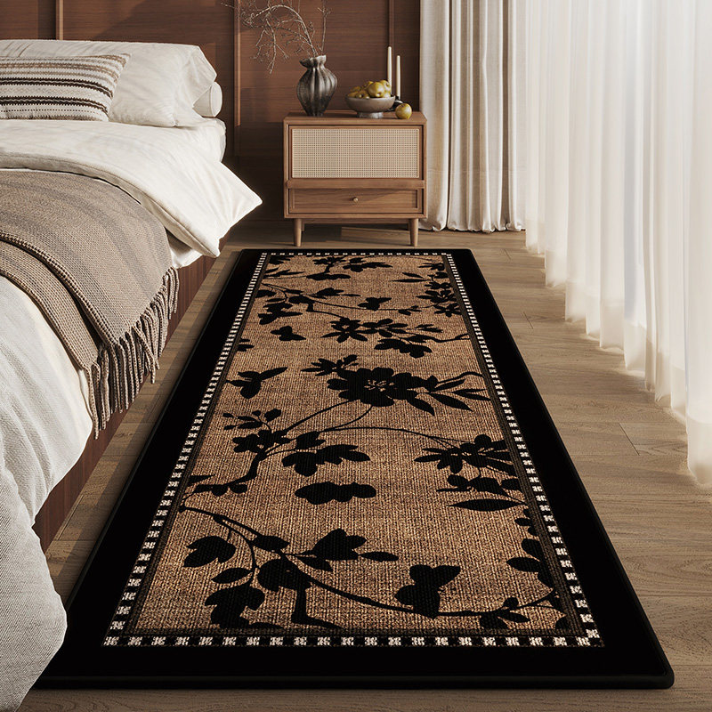 法式复古卧室床边毯中古风衣帽间高级地垫主卧床尾毯长条房间地毯,居家布艺,床边毯,淘宝优惠券,粉丝福利购,淘宝优惠卷