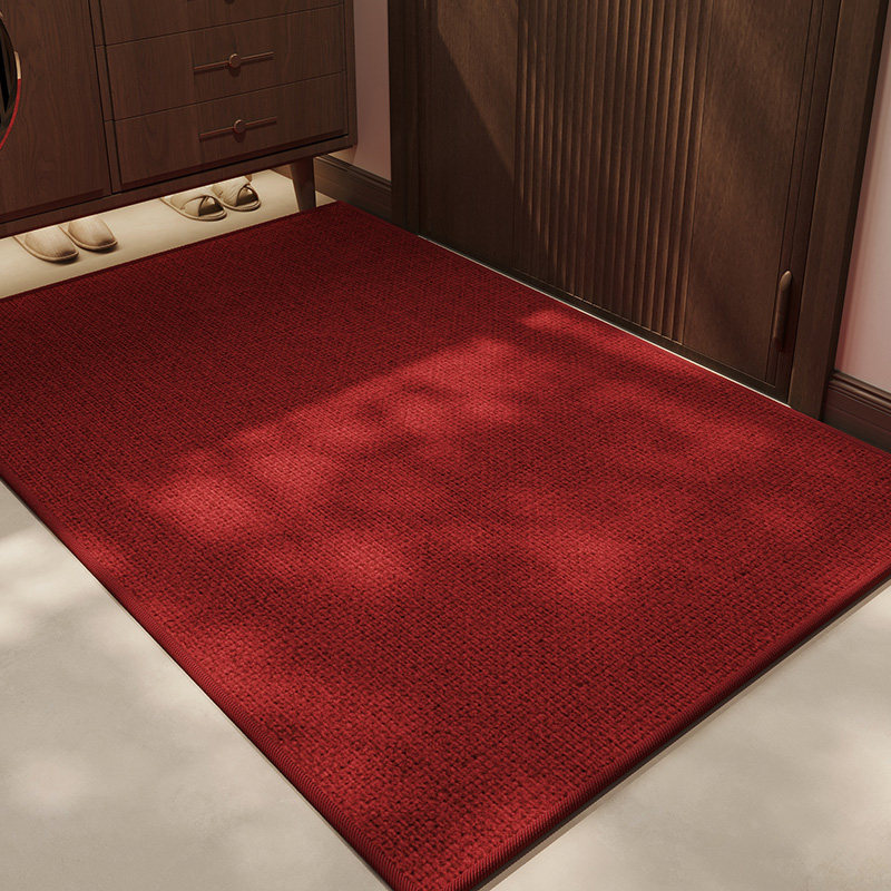入户门地垫红色喜庆家用防滑门口脚垫仿亚麻编织高级感进门地毯,居家布艺,入户地垫,淘宝优惠券,粉丝福利购,淘宝优惠卷