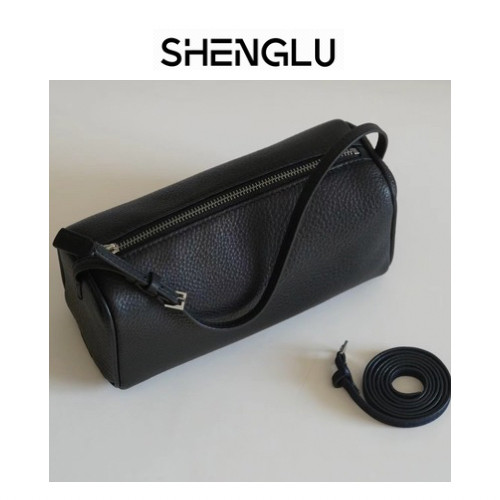 2025新款row风极简90S笔筒包小牛皮手提枕头包单肩斜挎手机包女包