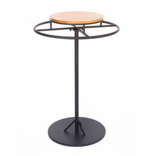 服装店货架挂衣架复古服装展示架圆形旋转中岛架落地式陈列架