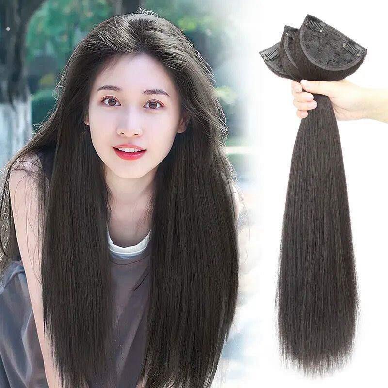 假发女长发三片式无痕假发贴片直发接发片隐形真发量接发片