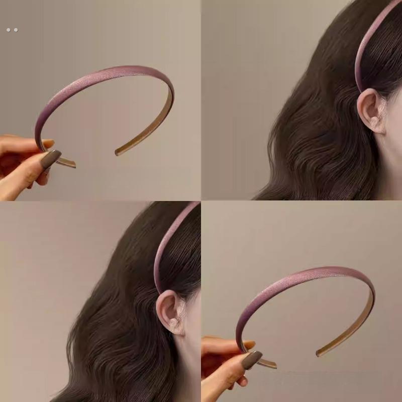 韩国简约紫色细发箍女外出百搭洗脸压发头窟发捆2025新款发卡发饰