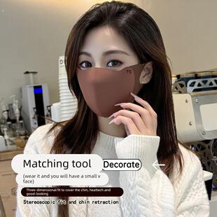 美拉德秋冬保暖口罩骑行防风御寒无痕显瘦修饰小脸型可水洗护眼角