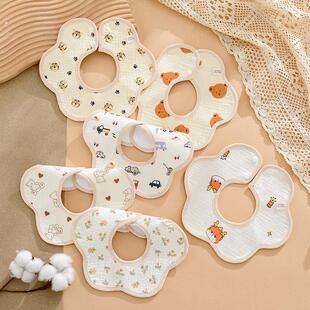 口水巾婴儿男孩 纯棉婴儿口水巾男宝宝围嘴纯棉防水口水兜新生儿