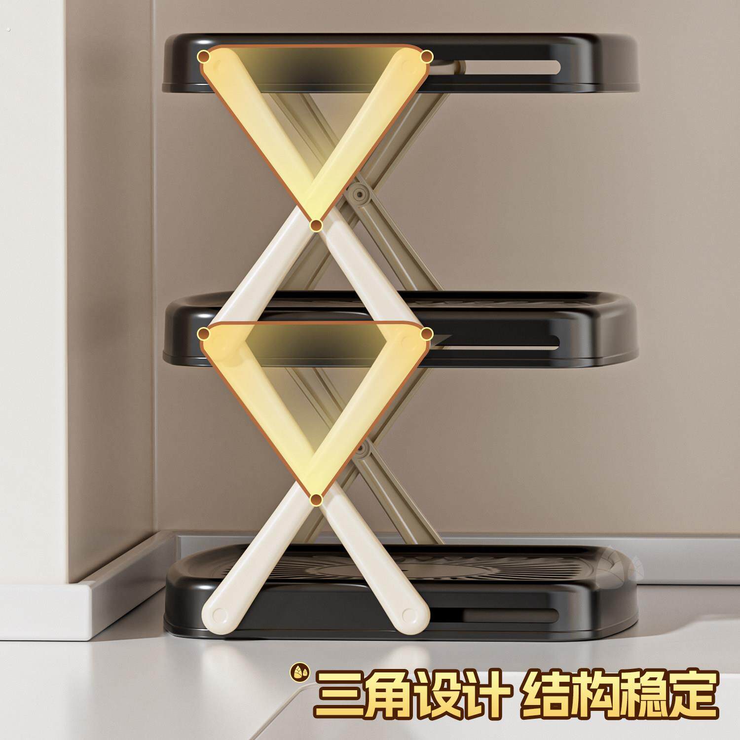 可折叠备菜架厨房台面多层可折叠配菜盘收纳架置物架厨房放菜架子