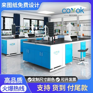 [实验台实验室工作台理化生钢木中央E边台化验室万向全钢通风柜桌]